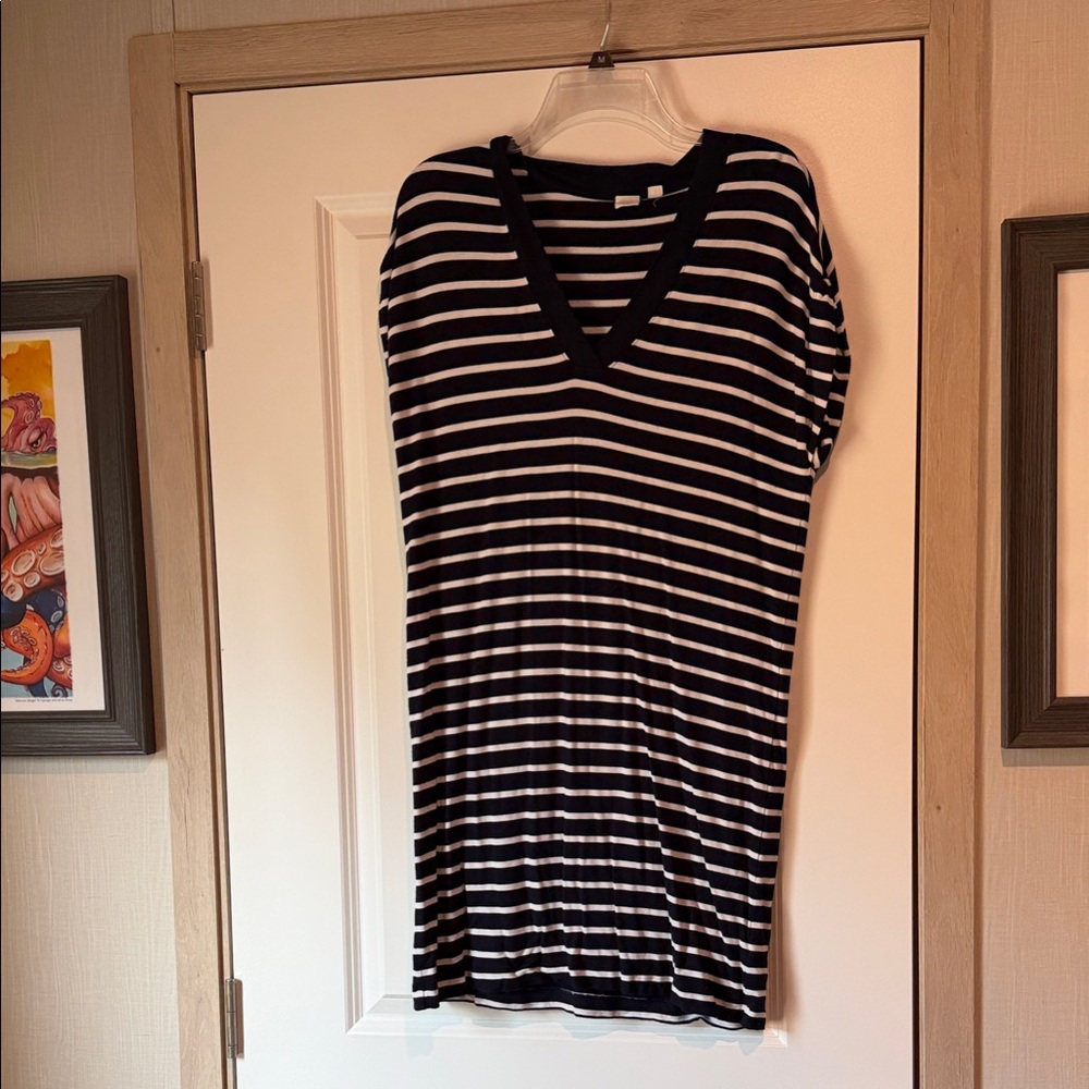 GAP Black and White Striped Mini Dress